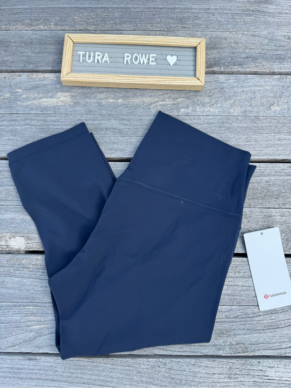 Lululemon Align Crop 21" True Navy Womens size 14 blue NWT